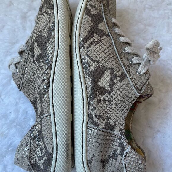 Born leather snake skin print cream and taupe color size 8 - Picture 6 of 10
